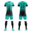 Custom Teal Black Soft Training Uniform Soccer Sets Jersey