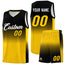 Custom Black Gold Gradient Fashion Sets Sports Uniform Basketball Jersey