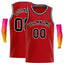Custom Red Black-White Classic Tops Casual Basketball Jersey
