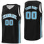 Custom Black Light Blue Classic Tops Athletic Casual Basketball Jersey
