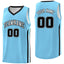 Custom Light Blue Classic Tops Athletic Casual Basketball Jersey