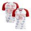 Custom Red White World Cup Inspired Wrinkle-Resistant Training Uniform Raglan Sleeve Soccer Sets Jersey