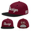 Custom Crimson Black 3D Puff Embroidery Flat Embroidery Casual Sport Baseball Cap