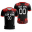 Custom Black Red White Sport Soccer Tops Jersey