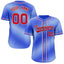 Custom Royal Red-White Gradient Fashion Authentic Baseball Jersey
