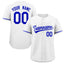 Custom White Royal Classic Style Authentic Baseball Jersey