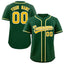 Custom Green Gold-White Classic Style Authentic Baseball Jersey