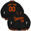 Custom Black Orange-Black Letterman Solider Classic Style Varsity Full-Snap Jacket