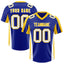 Custom Royal Gold Side Stripe Pattern Authentic Football Jersey