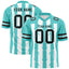 Custom White Bright Green Personalized Razr Stripe Graffiti Pattern Flag Football Jersey
