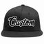 Custom Black Black-White 3D Puff Embroidery Flat Embroidery Casual Sport Baseball Cap