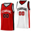 Custom Red White Double Side Tops Basketball Jersey