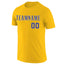 Custom Yellow Purple-White Classic Style Crew neck T-Shirts Full Sublimated