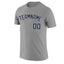 Custom Gray Navy-White Classic Style Crew neck T-Shirts Full Sublimated