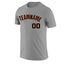 Custom Gray Black-Orange Classic Style Crew neck T-Shirts Full Sublimated