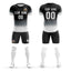Custom Black White Casual Sport Soccer Sets Jersey