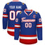 Custom Royal White-Red Classic Style Hockey Jersey