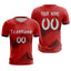 Custom Red White Sport Soccer Tops Jersey