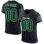 Custom Black Gotham Green-White Classic Style Mesh Authentic Football Jersey
