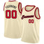 Custom Cream Navy-Gold Classic Tops Athletic Basketball Jersey