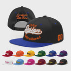 Custom Black Royal Blue 3D Puff Embroidery Flat Embroidery Casual Sport Baseball Cap