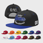 Custom Black Royal Blue 3D Puff Embroidery Flat Embroidery Casual Sport Baseball Cap