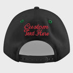 Custom Black Kelly Green 3D Puff Embroidery Flat Embroidery Casual Sport Baseball Cap