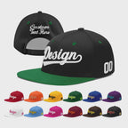 Custom Black Kelly Green 3D Puff Embroidery Flat Embroidery Casual Sport Baseball Cap