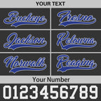 Custom Black Royal Blue 3D Puff Embroidery Flat Embroidery Casual Sport Baseball Cap