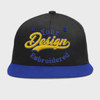 Custom Black Royal Blue 3D Puff Embroidery Flat Embroidery Casual Sport Baseball Cap