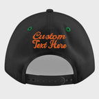 Custom Black Kelly Green 3D Puff Embroidery Flat Embroidery Casual Sport Baseball Cap