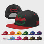 Custom Black Red 3D Puff Embroidery Flat Embroidery Casual Sport Baseball Cap