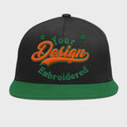 Custom Black Kelly Green 3D Puff Embroidery Flat Embroidery Casual Sport Baseball Cap