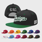 Custom Black Kelly Green 3D Puff Embroidery Flat Embroidery Casual Sport Baseball Cap