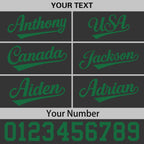 Custom Black Kelly Green 3D Puff Embroidery Flat Embroidery Casual Sport Baseball Cap