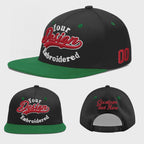 Custom Black Kelly Green 3D Puff Embroidery Flat Embroidery Casual Sport Baseball Cap
