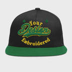 Custom Black Kelly Green 3D Puff Embroidery Flat Embroidery Casual Sport Baseball Cap