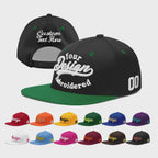 Custom Black Kelly Green 3D Puff Embroidery Flat Embroidery Casual Sport Baseball Cap