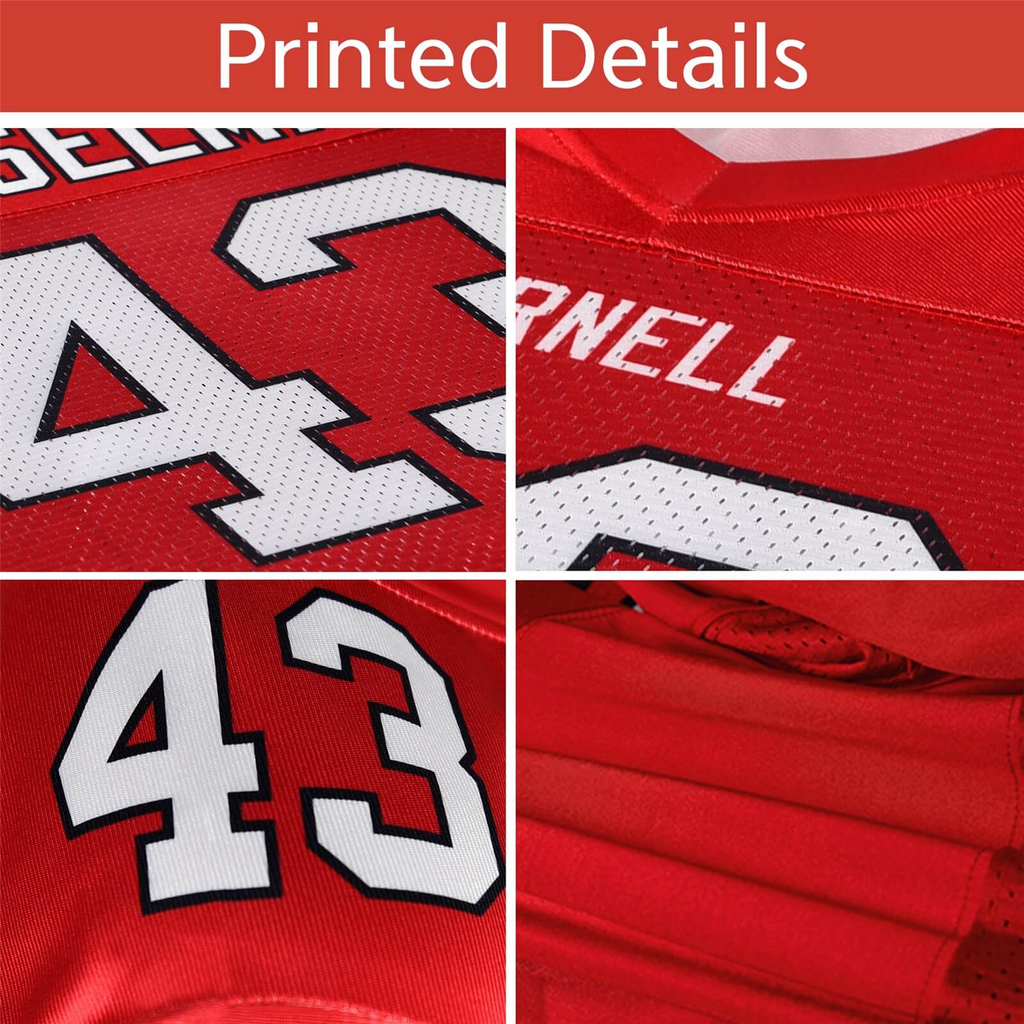 Custom Black Grey Classic Style Mesh Authentic Football Jersey