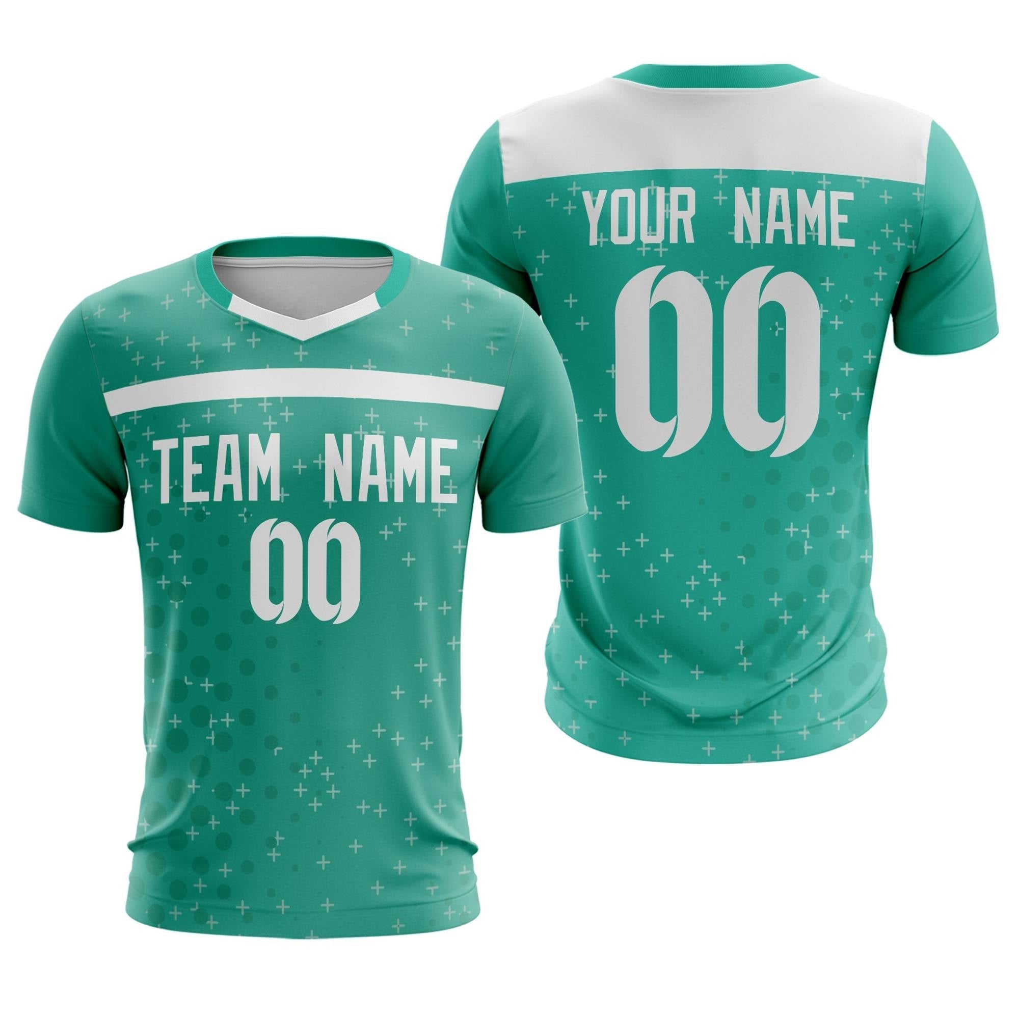 Custom Green White Breathable Sport Soccer Tops Jersey Main image
