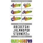 Custom White Neon Green-Purple Gradient Fashion Authentic Baseball Jersey