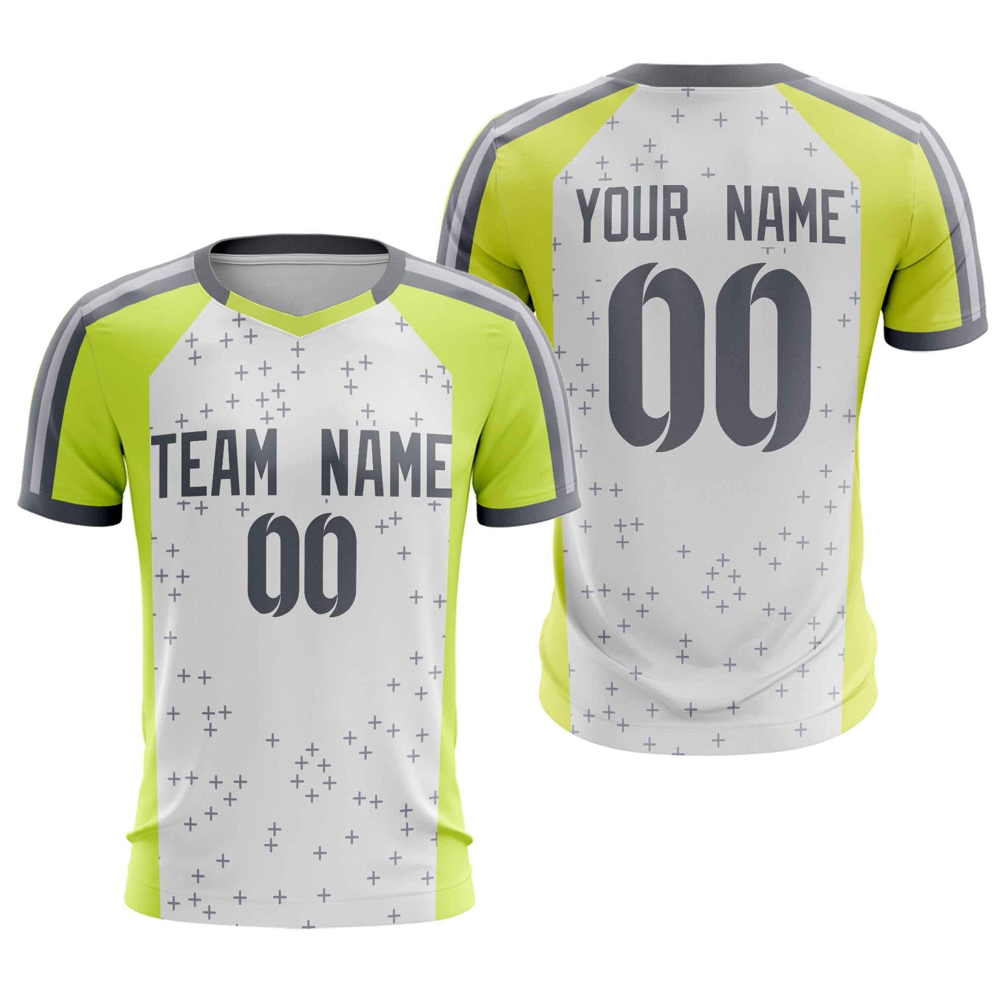 Custom White Gray Breathable Sport Soccer Tops Jersey Main image