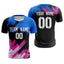 Custom Black White Breathable Sport Soccer Tops Jersey