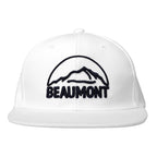 Custom White 3D Puff Embroidery Flat Embroidery Flat Eaves Sport Baseball Cap Design for Men/Women/Youth