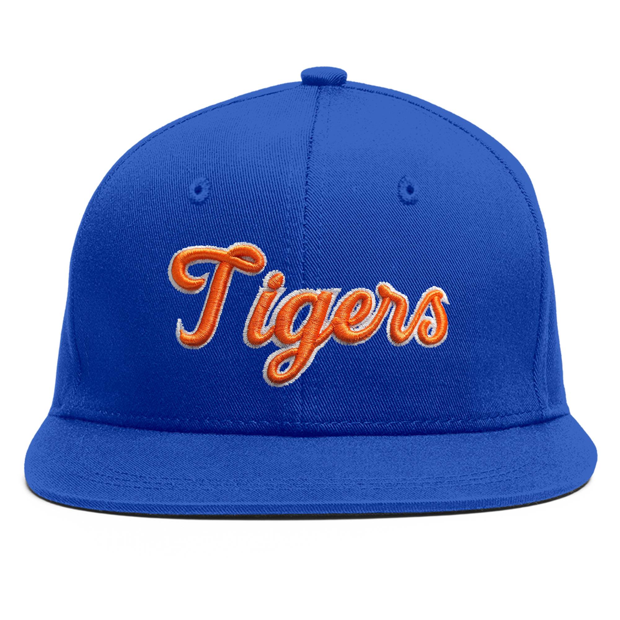 Custom White 3D Puff Embroidery Flat Embroidery Flat Eaves Sport Baseball Cap Design for Men/Women/Youth