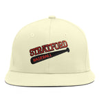 Custom White 3D Puff Embroidery Flat Embroidery Flat Eaves Sport Baseball Cap Design for Men/Women/Youth