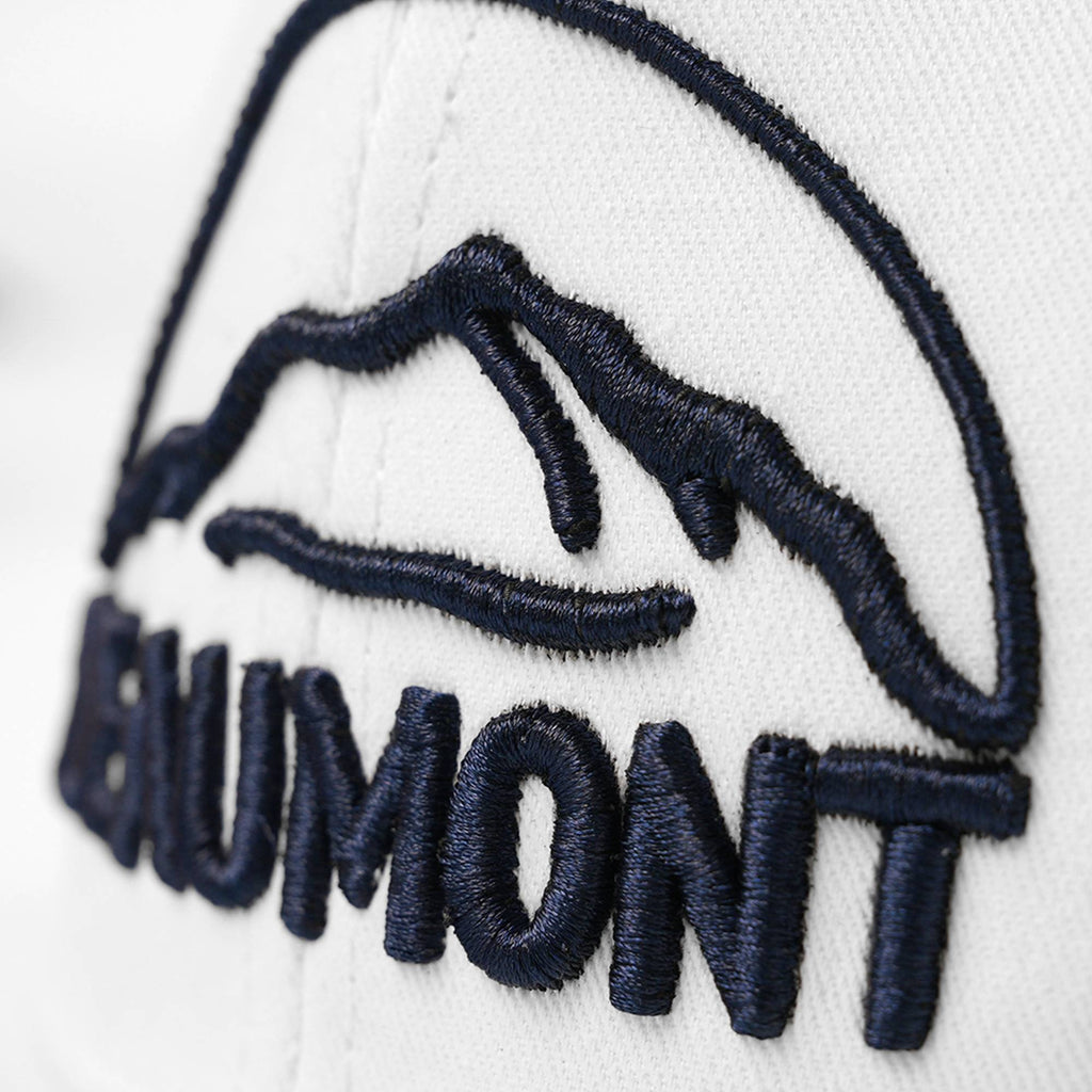 Custom White 3D Puff Embroidery Flat Embroidery Flat Eaves Sport Baseball Cap Design for Men/Women/Youth