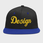 Custom Black Royal Blue 3D Puff Embroidery Flat Embroidery Casual Sport Baseball Cap
