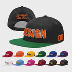 Custom Black Kelly Green 3D Puff Embroidery Flat Embroidery Casual Sport Baseball Cap