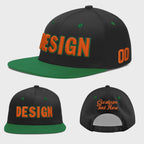 Custom Black Kelly Green 3D Puff Embroidery Flat Embroidery Casual Sport Baseball Cap